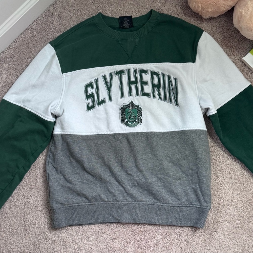 Slytherin Colorblock Crewneck Sweater - Harry Potter World